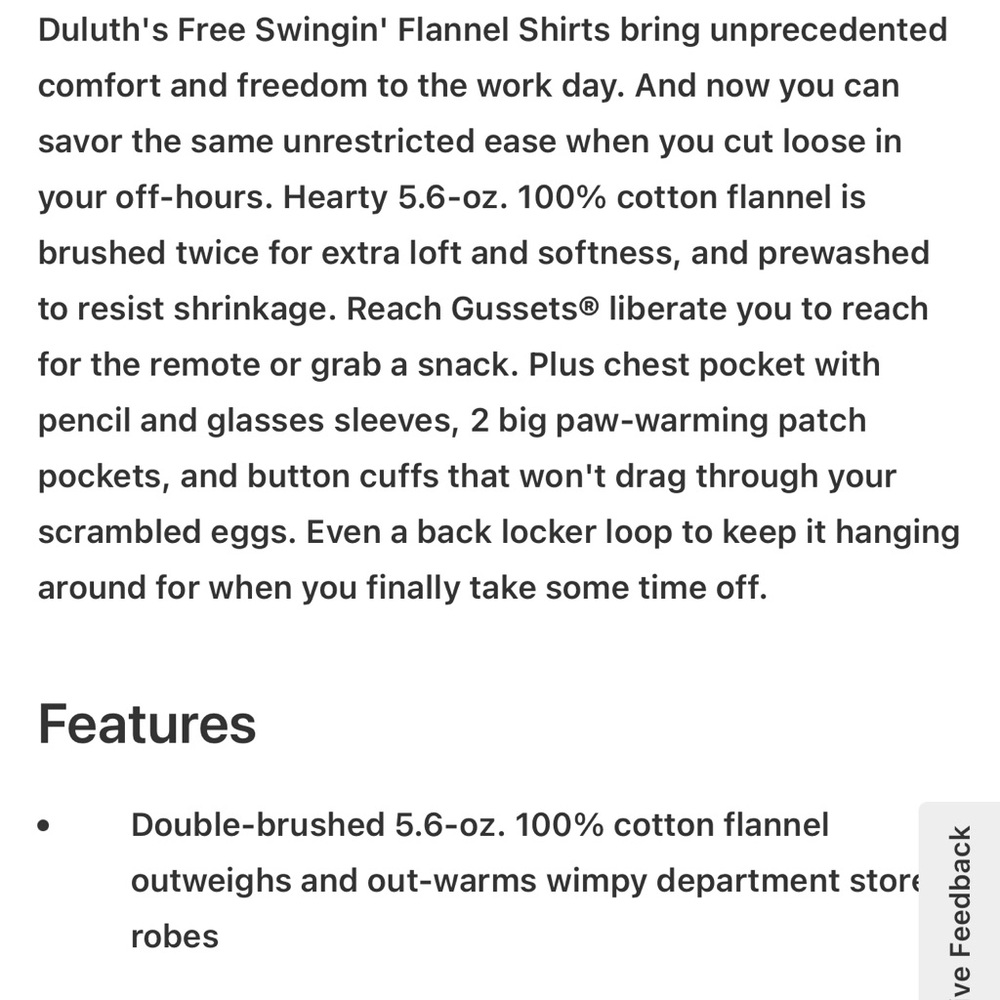 Duluth Trading Free Swinging flannel robe - Picture 10 of 11